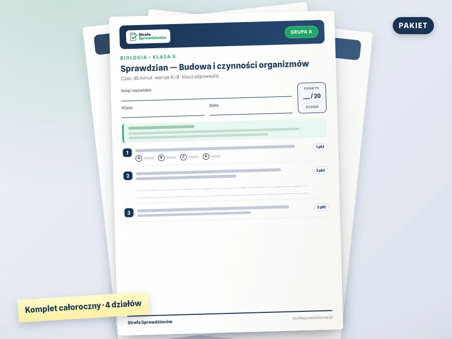 Okładka materiału: Biologia To Nasz Świat 5, Biologia · Klasa 5