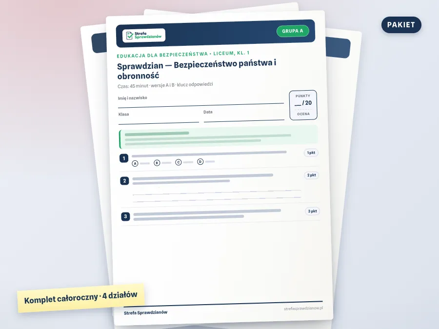 Okładka materiału: Żyję i Działam Bezpiecznie 1, Edukacja dla bezpieczeństwa · Liceum, kl. 1