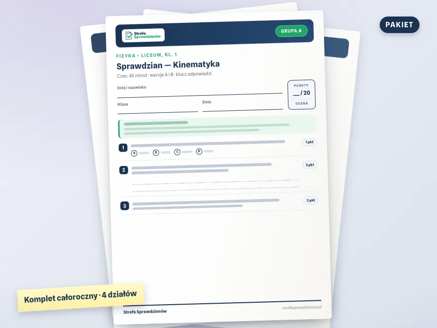 Okładka materiału: Fizyka 1 Zakres Podstawowy Liceum i Technikum, Fizyka · Liceum, kl. 1