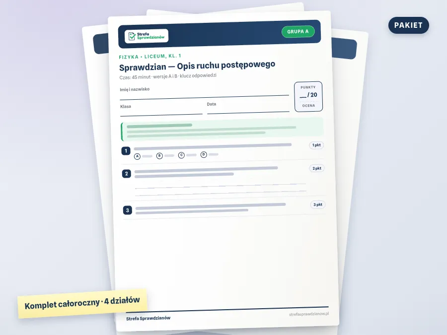 Okładka materiału: Fizyka 1, Fizyka · Liceum, kl. 1