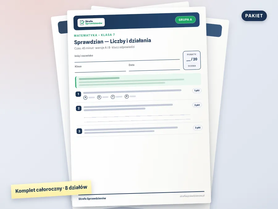Okładka materiału: Matematyka z plusem 7, Matematyka · Klasa 7