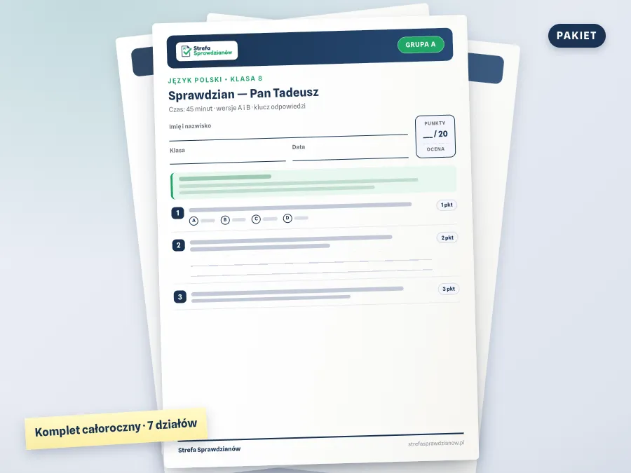 Okładka materiału: Myśli i słowa 8, Język polski · Klasa 8