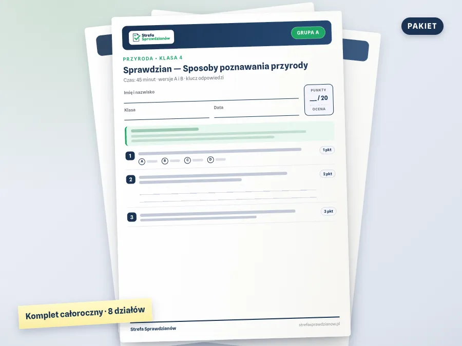 Okładka materiału: Przyroda to nasz świat 4, Przyroda · Klasa 4