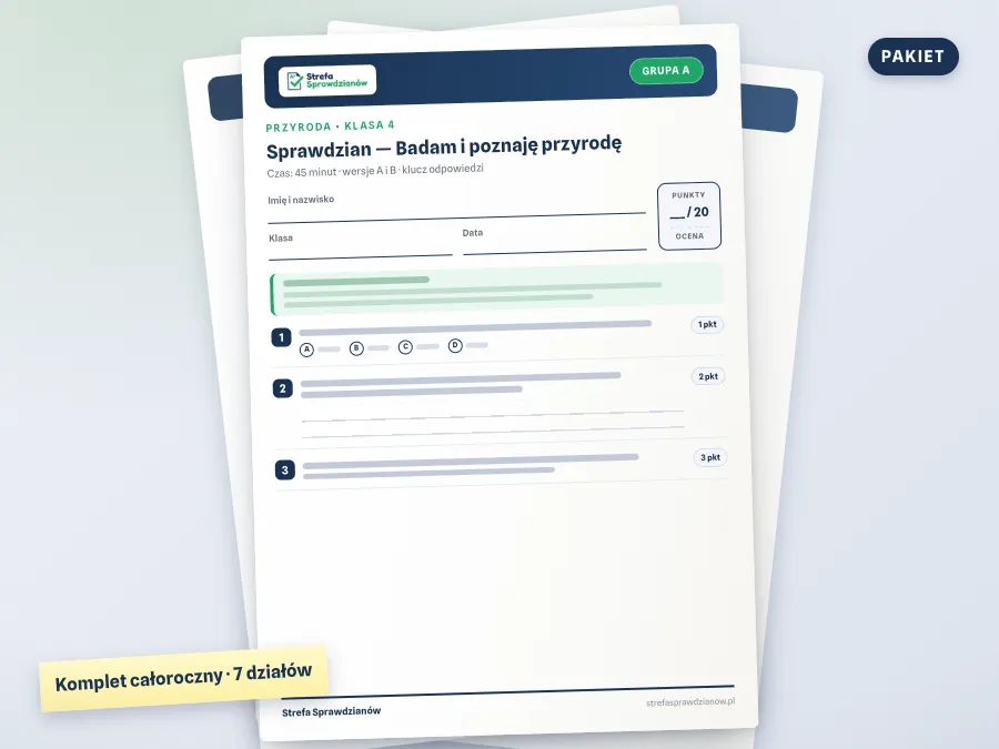 Okładka materiału: Poznajemy przyrodę 4, Przyroda · Klasa 4