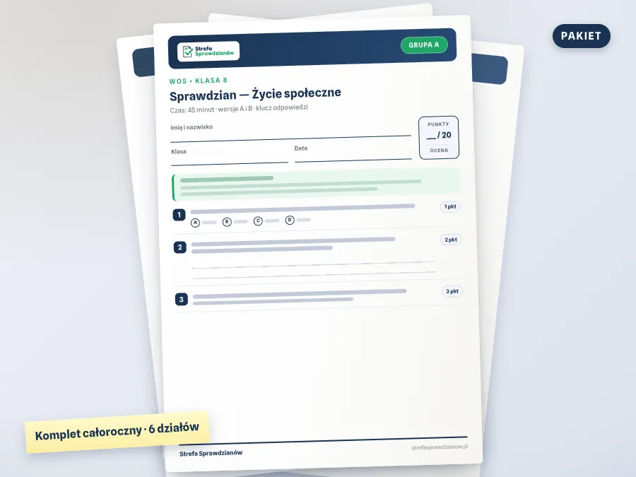 Okładka materiału: Dziś i Jutro 8, WOS · Klasa 8
